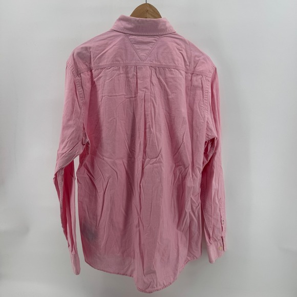 Tommy Hilfiger Pink Button Down Shirt Long Sleeve Classic Fit Mens Size M Cotton - Picture 7 of 11